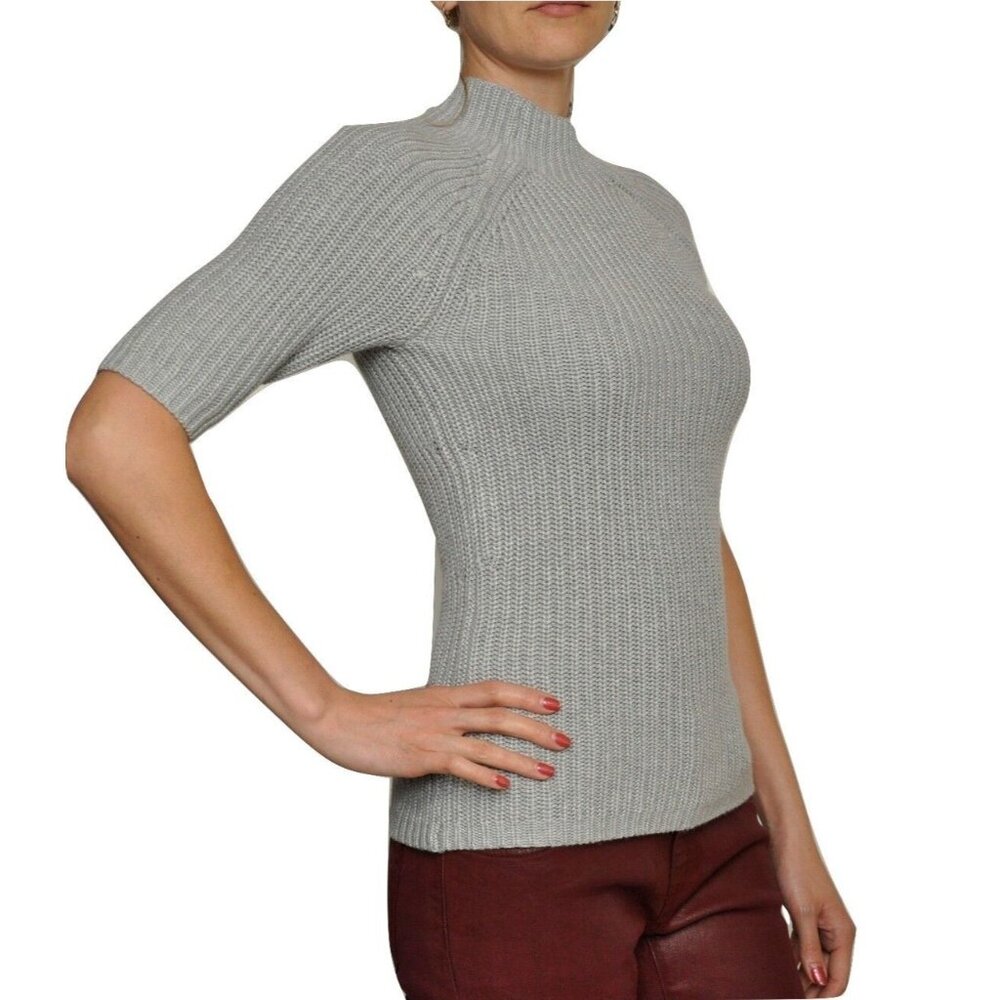 Michael Michael Kors Sweater Cotton Blend Shaker Women's Size XS Gray Grey